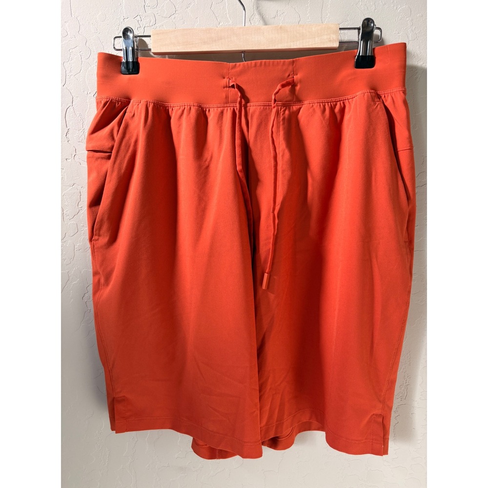 Lululemon Men's T.H.E. Linerless Shorts Athletic Workout Drawstring‎ Orange Sz M